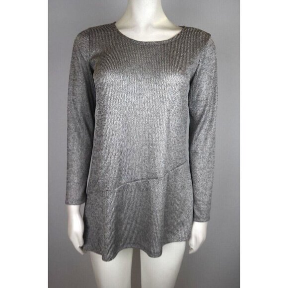 ALYX - WOMEN'S GRAY ASYMETRICAL STRETCH KNIT TUNIC TOP - SIZE XS - Picture 2 of 6